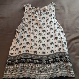 Charming Charlie elephant blouse